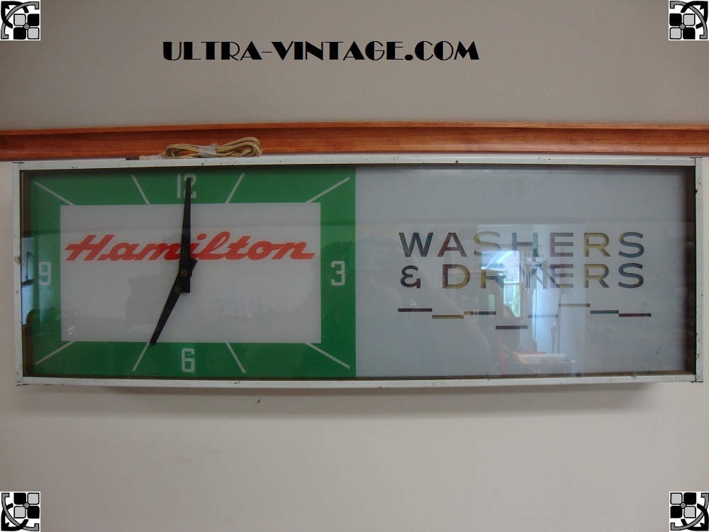 Hamilton Washer & Dryer Advertising Clock