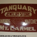 Vintage Jeweler's Sign - Tanquary Jewelry Store Mt. Carmel Illinois